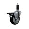 Service Caster 4'' Black Poly Swivel 1-1/8'' Expanding Stem Caster with Brake SCC-EX20S414-PPUB-BLK-PLB-118 - alternate 1